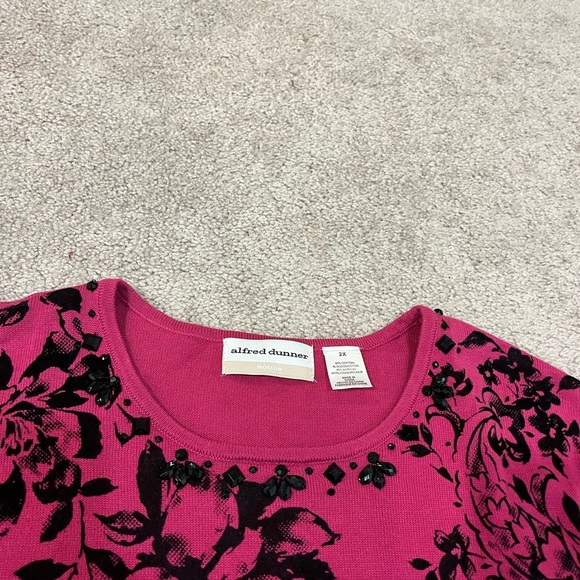 Alfred Dunner 3/4 Length Sleeve Blouse - Picture 4 of 6